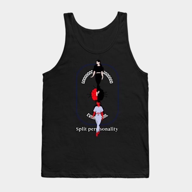 Split Personality Tank Top by MangoJonesLife